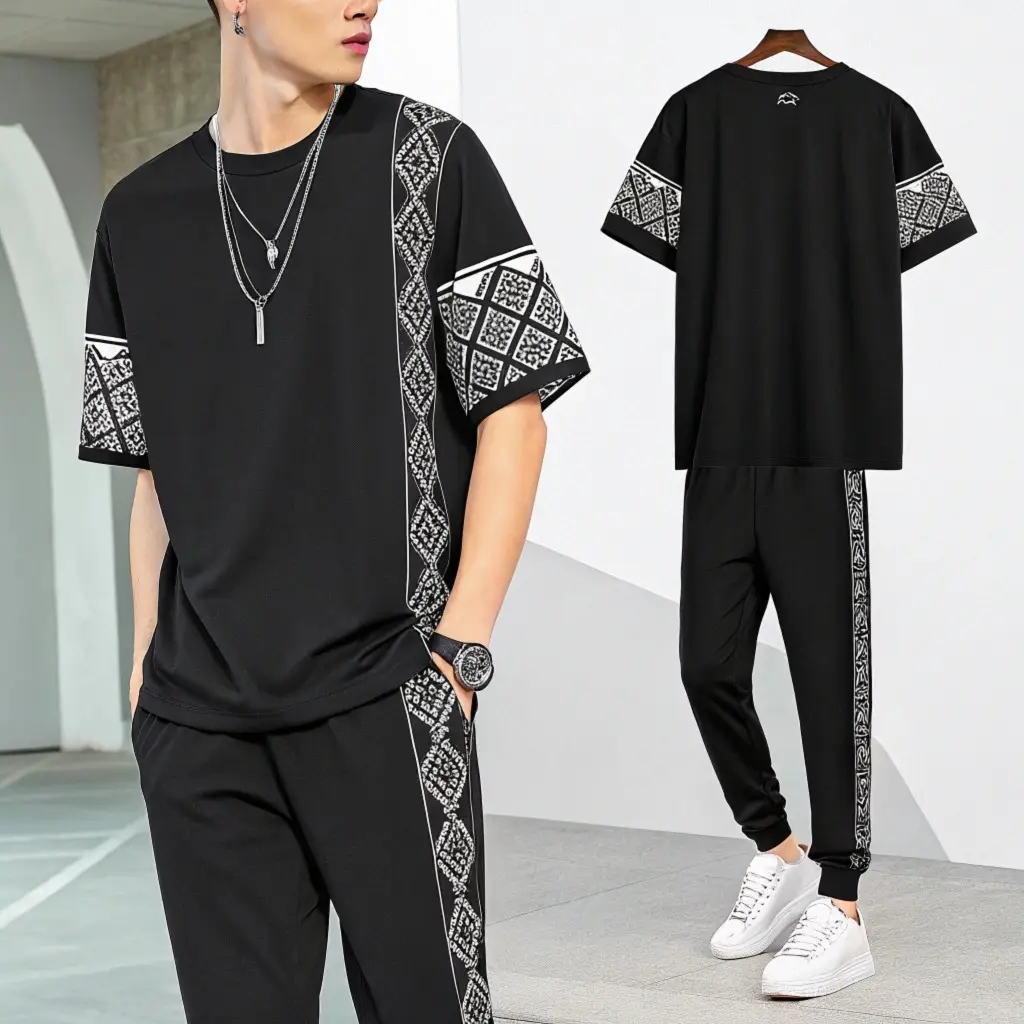Drop Shoulder Mash Jersey Combo – Oversized T‑Shirt + Trouser Set | সারা দিন স্টাইল & আরাম